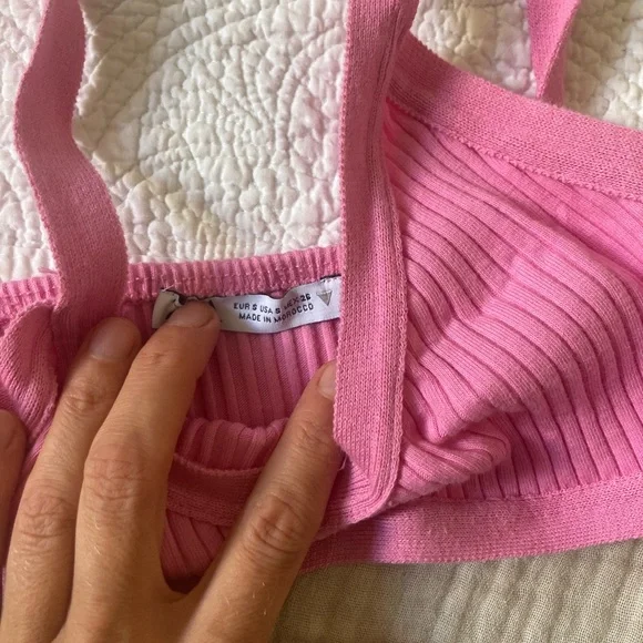 Zara rubbed pink top size S and cardigan M size sells as a set - Picture 10 of 16